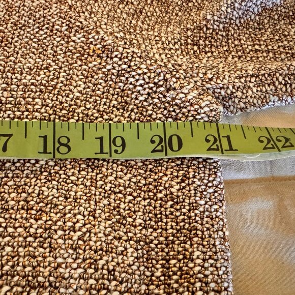 Ann Taylor Open Front Long Cardigan Bronze, Cream, Brown Acrylic Blend Knit, SzL - Picture 7 of 9